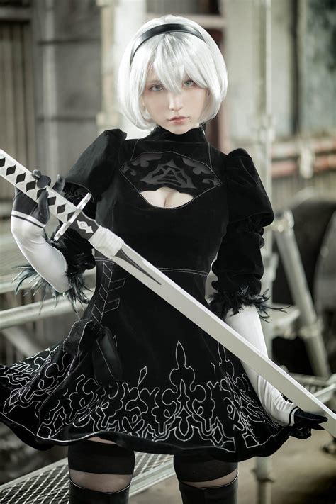 2B Cosplayer gets fucked hard and facial twice by 9S Cosplayer